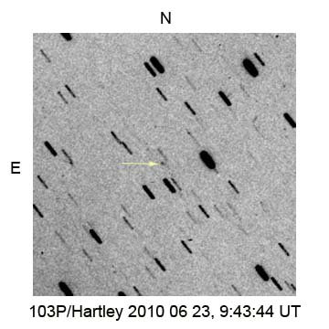 103P as imaged by C. Bell on 23 June 2010