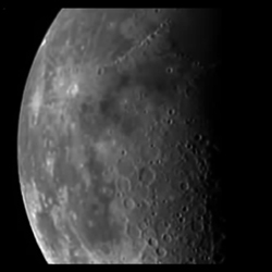 calibration image of the Moon taken during the Earth Flyby in Dec 2007